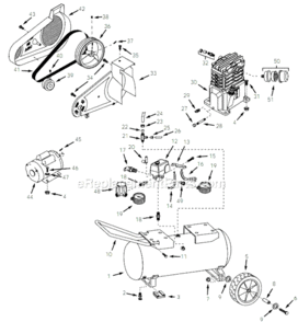 Page A Diagram and Parts List for VT631600 2001 Campbell Hausfeld Compressor